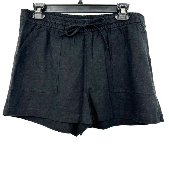 NWT J. Crew size medium elastic waist shorts with pockets black - Picture 1 of 4
